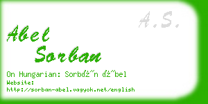 abel sorban business card
